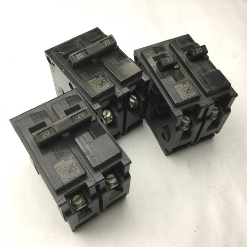 Lot of 3 Gould ITE Type EQP Circuit Breakers, 20A, 120/240VAC eBay