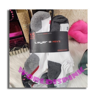   Layer 8 No Show Socks 15 Pairs z7571  