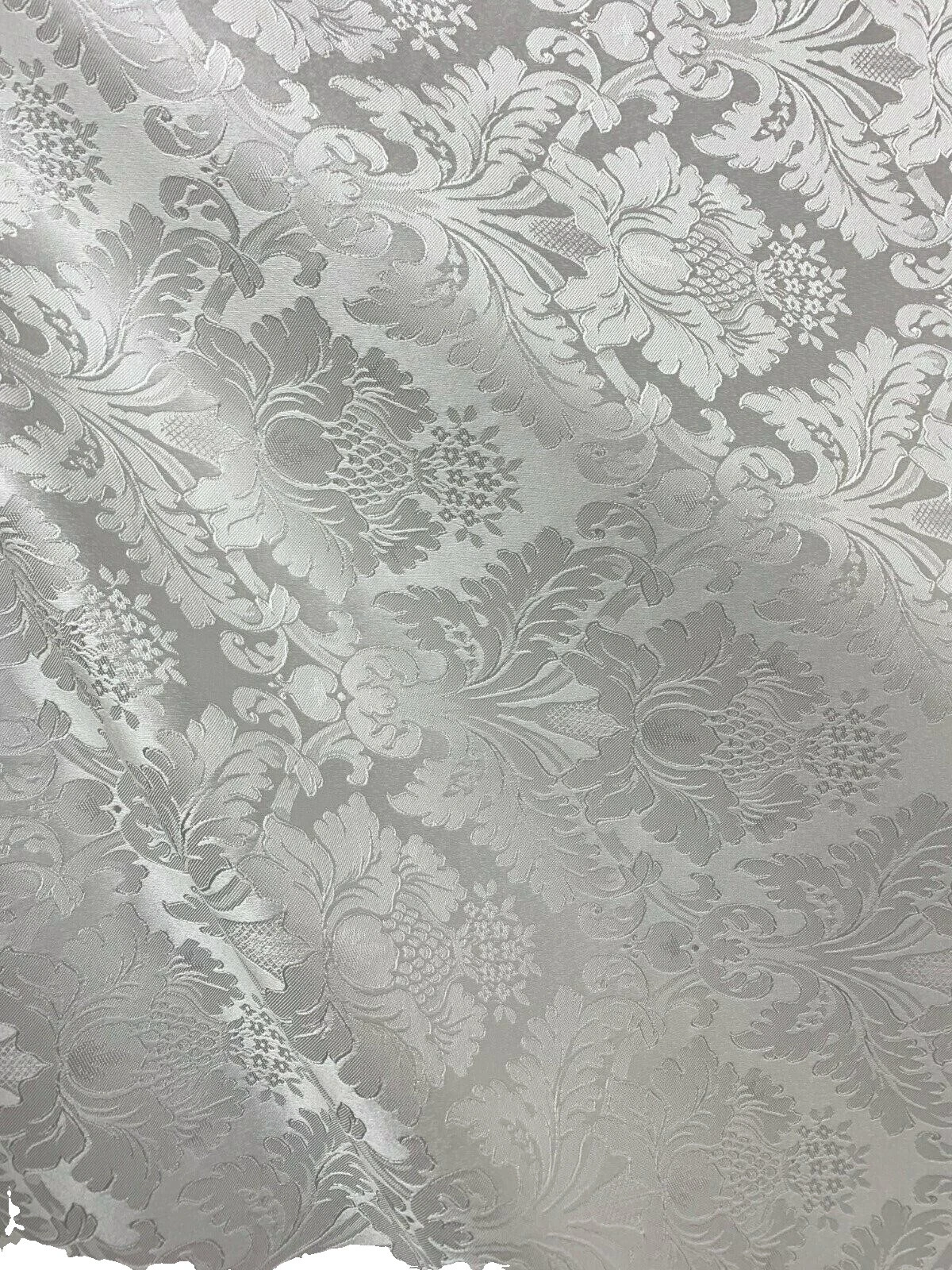 Brocade Damask White Craft Fabrics