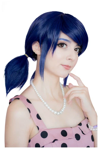 DAZCOS Adult/Child Anime Cosplay Wig for Girls Costume Blue Hair with Tails 