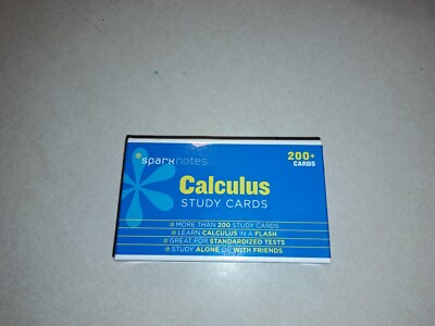 Spark Notes CALCULUS STUDY CARDS! 200+ Cards, Problem/Solution, BRAND NEW 2005ed