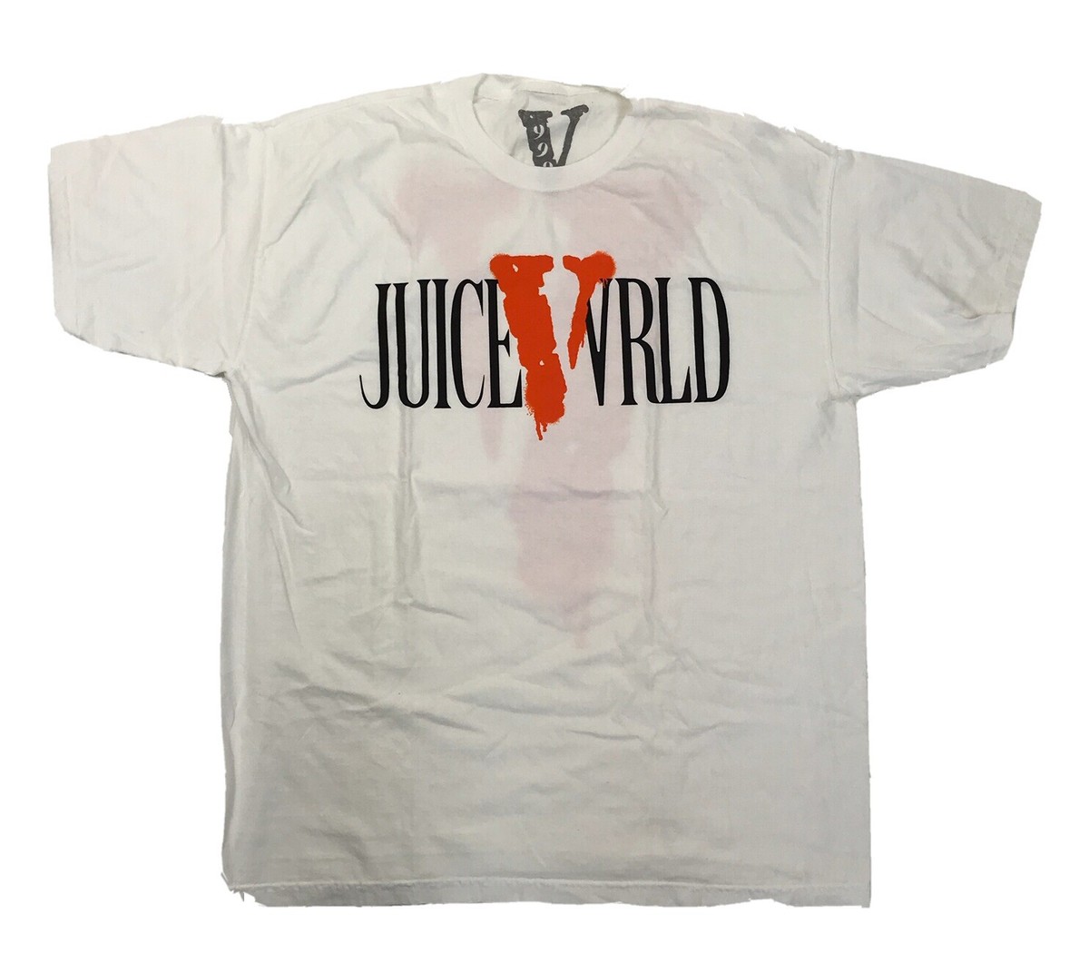 VLONE x JUICE WORLD 999 WHITE/ORANGE PRINT T-SHIRT SIZE: XL