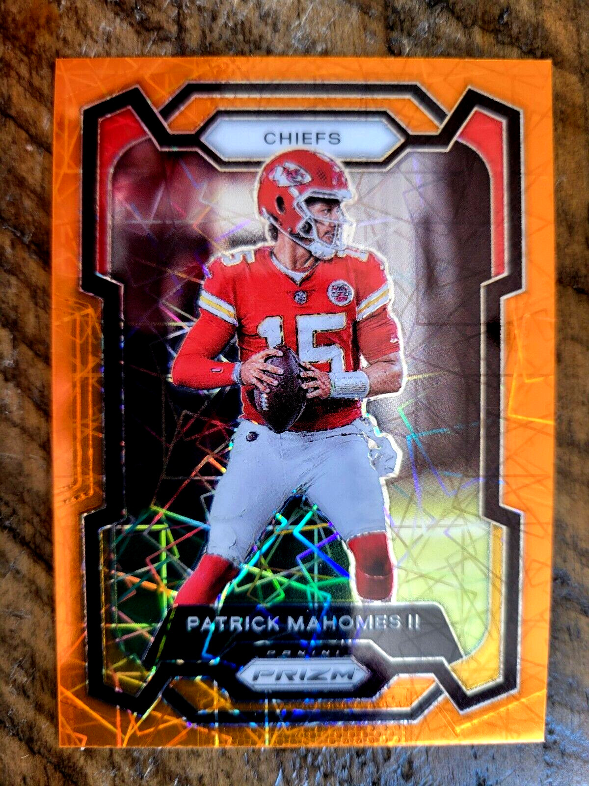 2023 Panini Prizm Prizms Orange Lazer PRIZM #149 Patrick Mahomes II CHEIFS