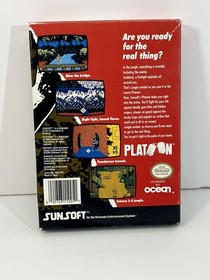 Platoon NES CIB Complete Nintendo Game Sleeve Styrofoam Manual Box Authentic