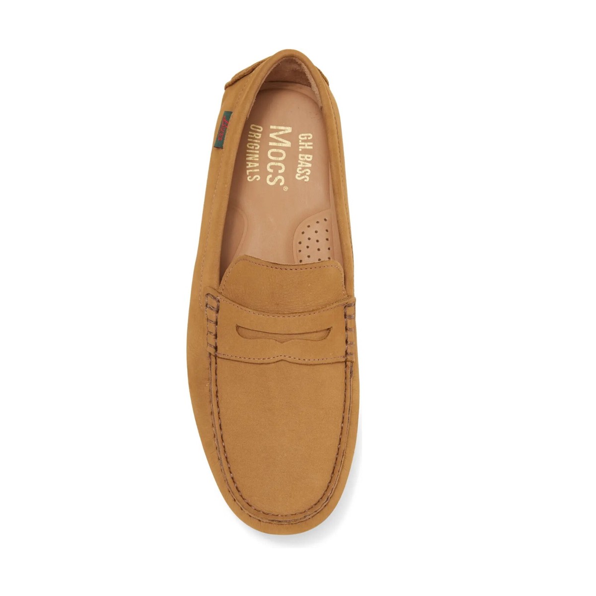 G H Bass Originals Final Sale NIB Men\'s Davis Moc Driver Suede Loafer Shoe Sand Mens Ranger Camp Moc Boat Shoe Light brown | G.H. Bass main image 2