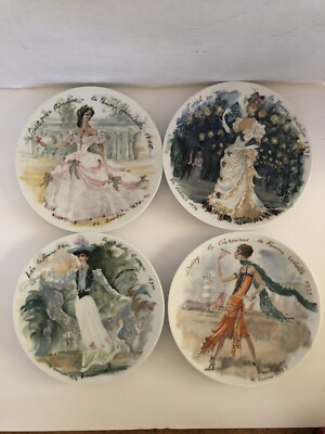 Henri D'Arceau -Limoges Les Femmes Du Siècle - Women of the Century - 4 Plates