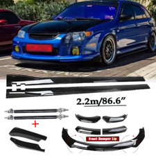 For Mazda Protege Front Bumper Spoiler Body Kit Side Skirt Glossy Black O For Mazda Protege Front Bumper Spoiler Body Kit Side Skirt Glossy Black O
