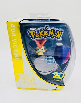 NEW Pokémon TOMY 494 Victini Figure 20th Anniversary Edition, Pokeball Rare