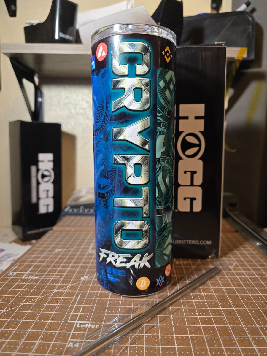 Crypto 20oz tumbler - Stainless Steel - XRP, Ripple, Doge, Bitcoin