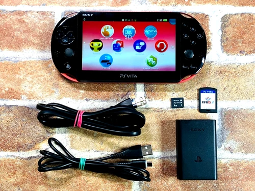 PS Vita Pink Black PCH 2000 SONY PlayStation Japan Tested 4GB Charger  Game Fast