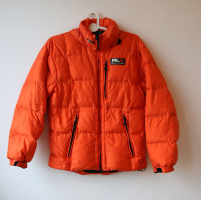 Ralph Lauren Daunenjacke RLX orange Gr. S Winter Jacke Ski Daunen warm gefüttert
