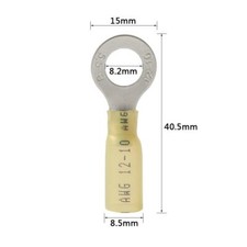 20-1000X Heat Shrink Ring Terminals 3/8" Eyelet Wire Connectors Yellow 12-10 AWG