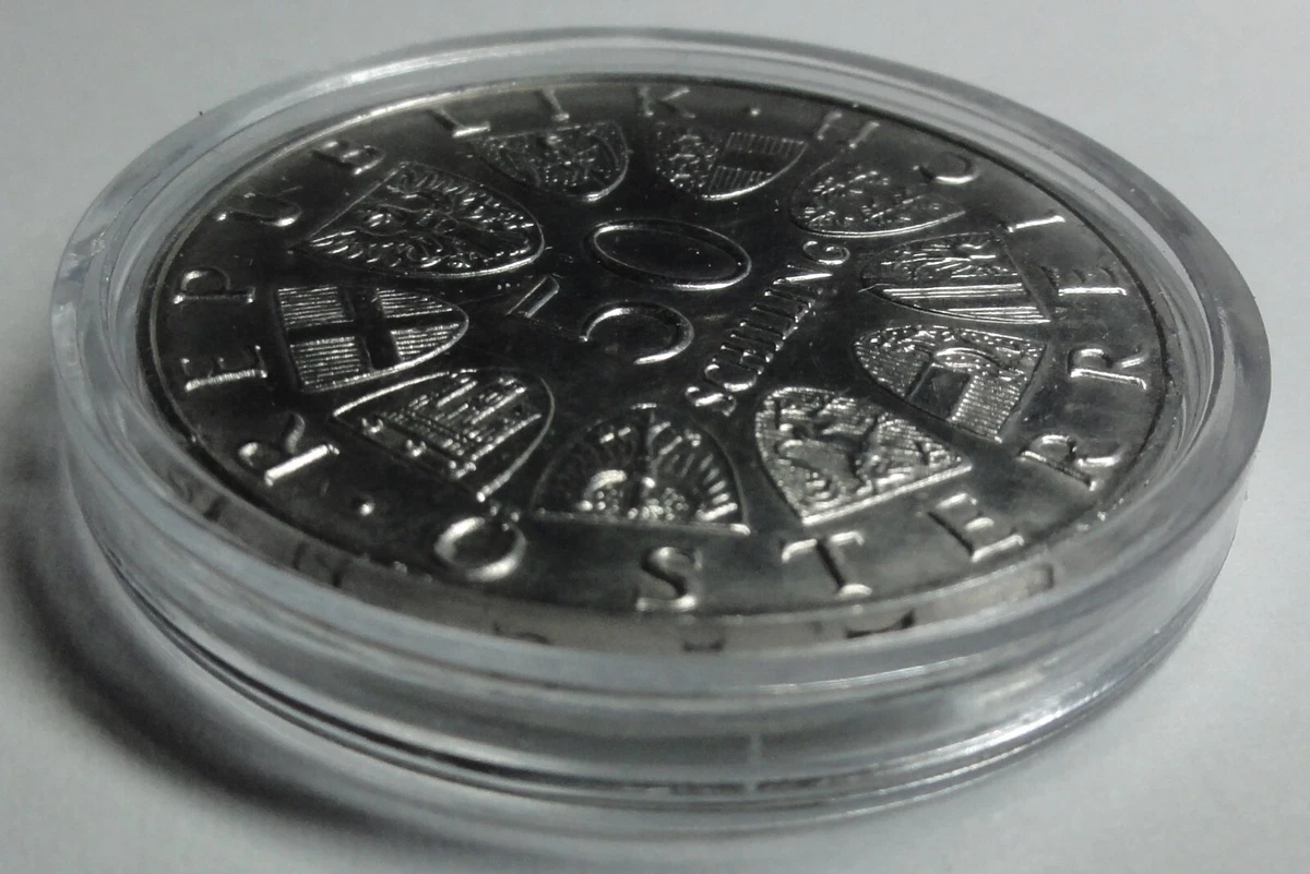 Österreich 50 Schilling  Silber-900‰  Münze 1970: Dr. Karl Renner st/unz +Kapsel