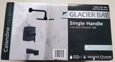 Glacier Bay Calandine Single-Handle 1-Spray Tub and Shower Faucet in Matte Black
