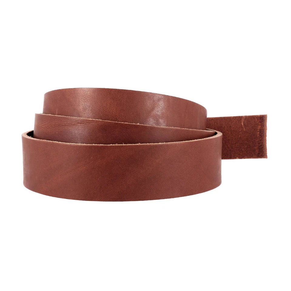 Lanière en cuir de collet NOURRI LISSE tannage végétal - MARRON - Ép 3,2mm - Photo 1/4