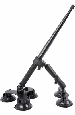 PellKing Suction Car Mount for Insta360 x4, x3, x2, x,One RS, Black+selfie stick