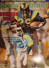 Los Angeles Rams Eric Dickerson Signed Autographed 11X14 Glossy Photo