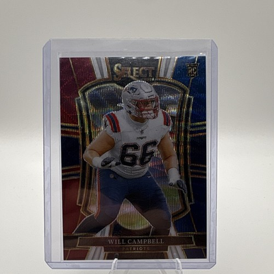 #ad #ad Panini Select 2025 Premier Level #179 Will Campbell Patriots Tri Color 299 $1.00