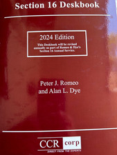 2024 Section 16 Deskbook by CCR Corp (Peter Romeo & Alan Dye) Hogan Lovells SEC