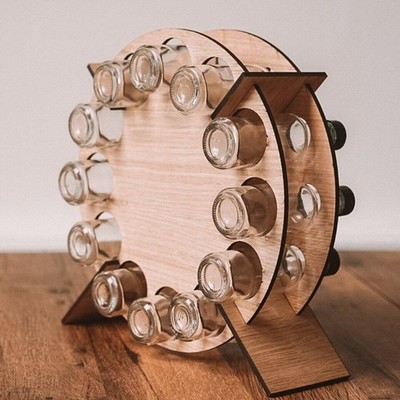 Dekoration Weinhalter Adventskalender for countdown Für 2024 for holz Kalender