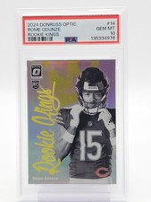 ROME ODUNZE 2024 DONRUSS OPTIC ROOKIE KINGS PRIZM SP #14 BEARS PSA 10 Q0004