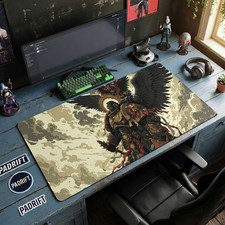 Winged Black Knight Commander XL Gaming Mouse Pad, Warhammer Desk Mat