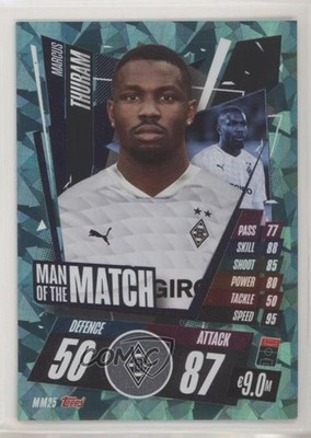 2020-21 Match Attax UEFA Champions League Man of the Marcus Thuram Rookie RC g6p