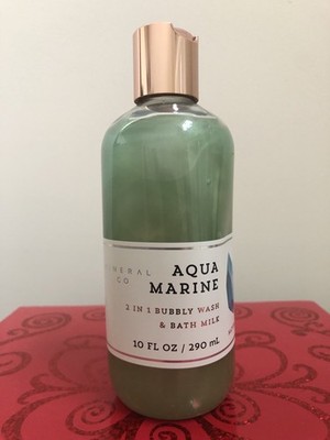 Bath & Body Works AQUA MARINE 2-IN-1 Bubble Wash Bath Milk 10 oz Mineral Co RARE