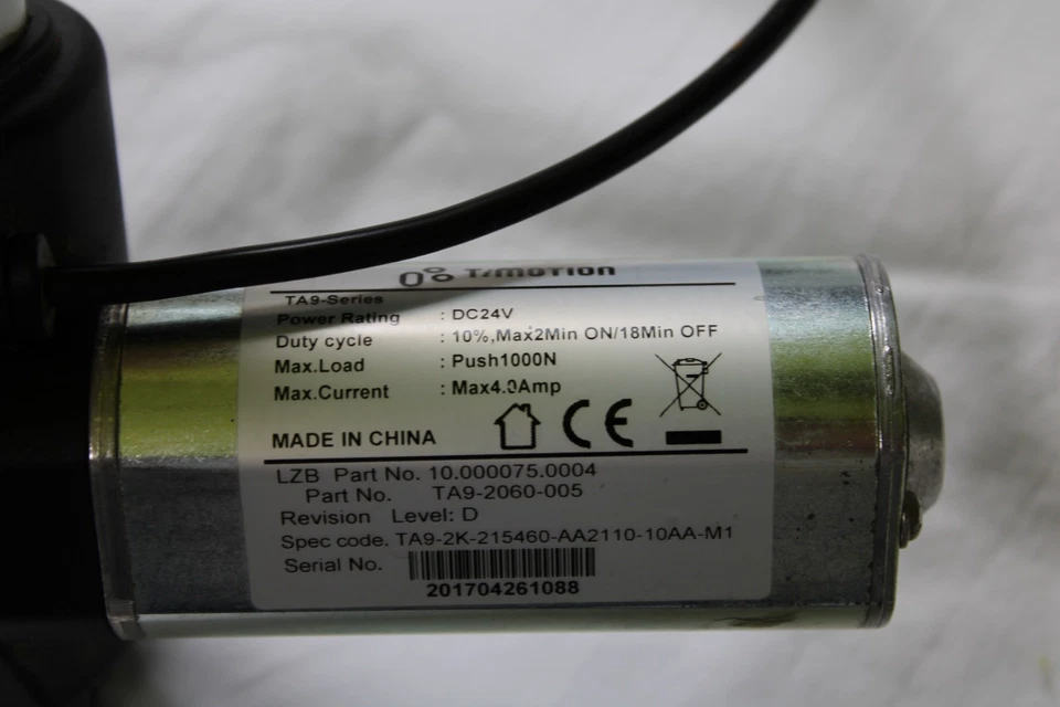 Actuador reclinable 10.0075.0004 La-Z-Boy OEM: P/N TA9-2060-005 Foto 2 de 2