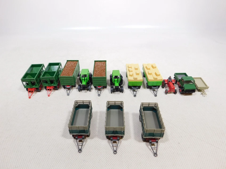 Wiking 1:87 H0 Raccolta Unimog Trattore Deutz Porsche Rimorchio Sg / Mint # - Immagine 4 di 4