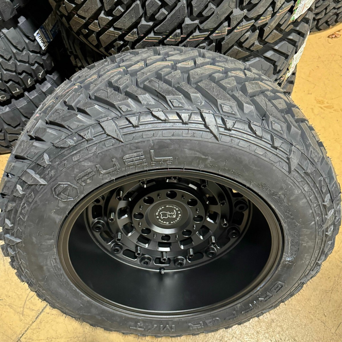 20X12 Black Rhino Arsenal Black Wheels 35