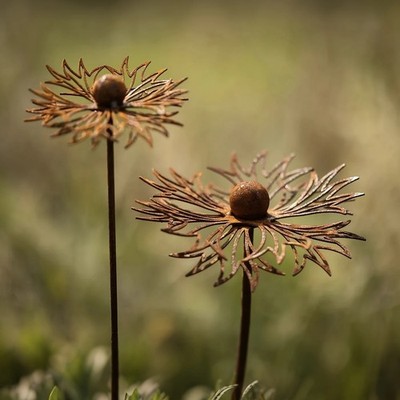 Kornblume Garten Pfahl Eisen Kunst Blume Ornament für Hof Terrasse oder Tisch Deko
