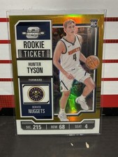 Hunter Tyson 2023-24 Panini Contenders Optic Rookie Ticket Gold Prizm #/10 RC #2