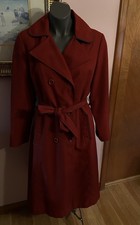 Vintage Rust Orange Trench Coat with Removable Liner Made in USA 12