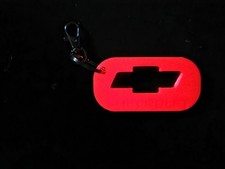 Chevrolet Bowtie Emblem Red Glow In The Dark Keychain