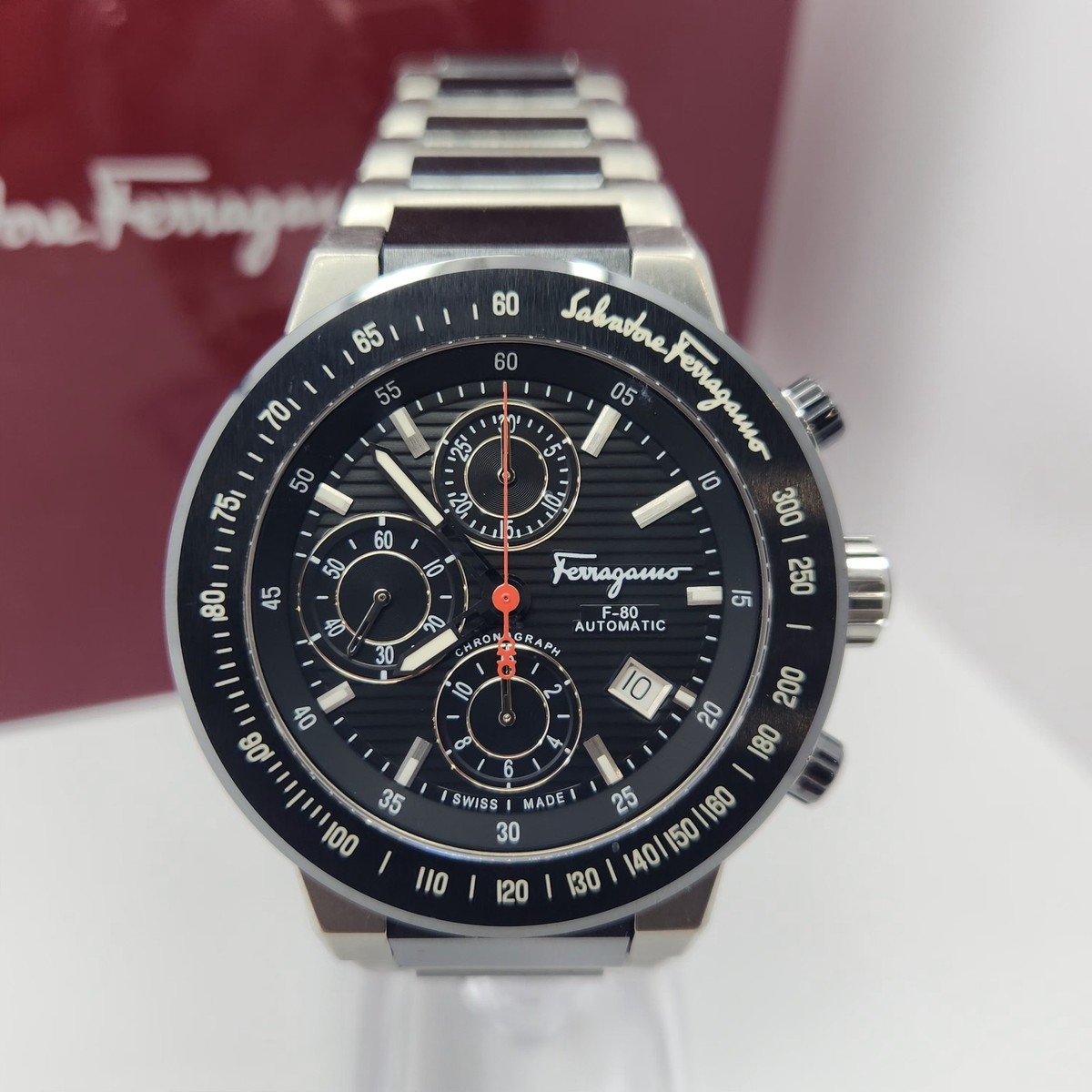 Salvatore Ferragamo F55LCA78909 S789 F-80 Chronograph Automatic