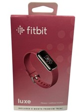 Fitbit Luxe Activity Tracker Orchid Platinum Stainless Steel Pink Open Box