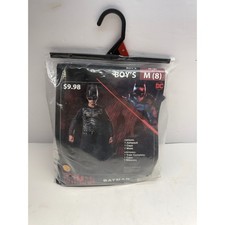 DC Comics The Batman Movie Boys Costume Size M 8 Jumpsuit Cape Mask 3pc Set NEW
