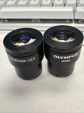 Pair (2) Microscope Eyepieces Olympus GSWH20X/12.5