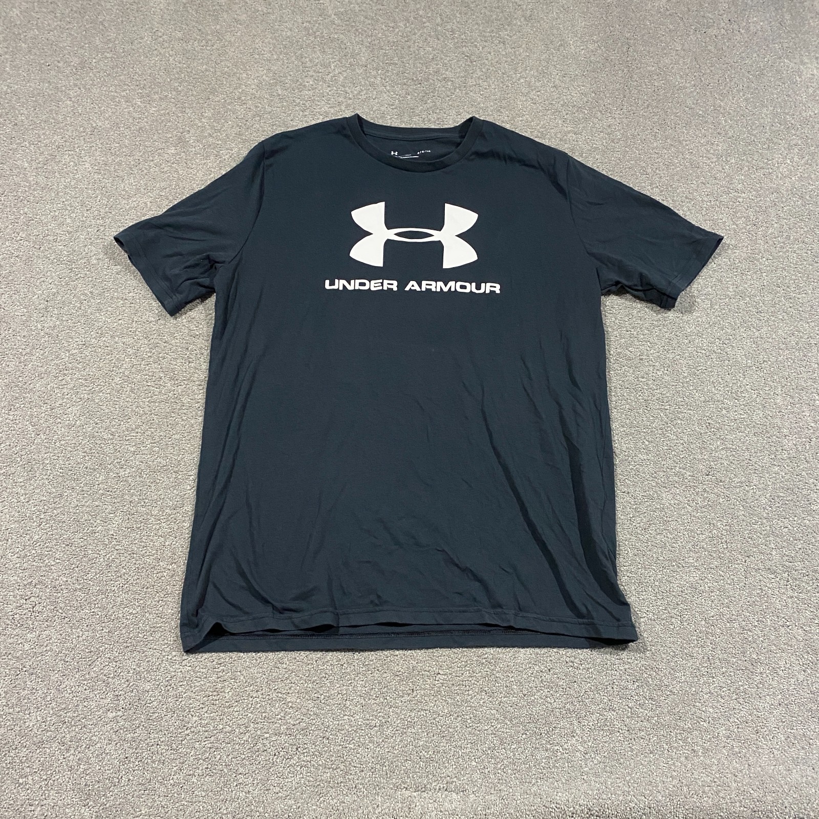 Under Armour Sportstyle Logo T-Shirt Mens L Black Short Sleeve Crew Neck Casual thumbnail 2