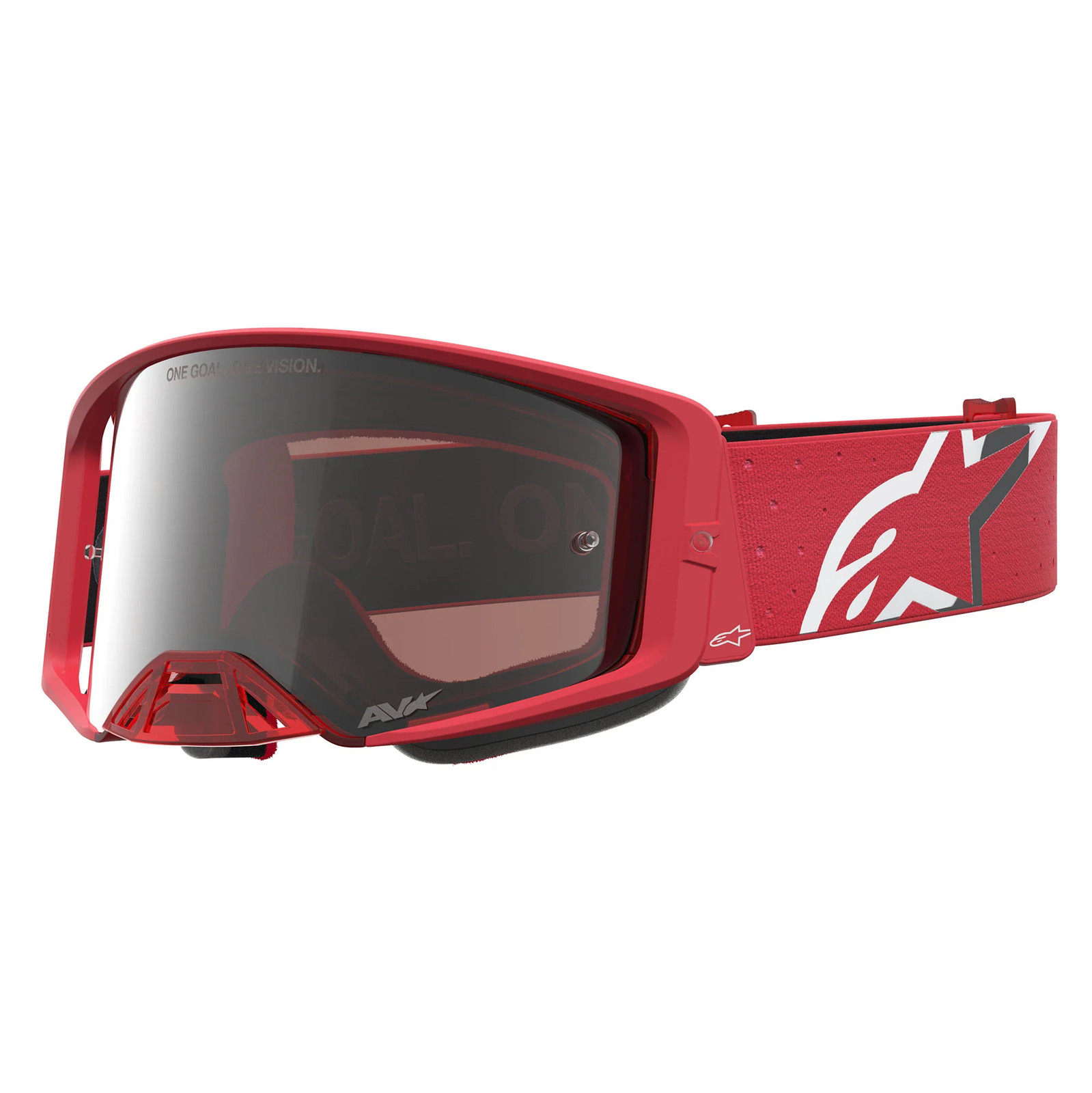 Alpinestars Men's Red/White Supertech Vesta Mirror Motocross Goggles - Image 5