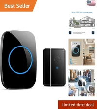 Door Chime When Door Opens FullHouse Door Sensor Wireless Entry Alarm with 10...