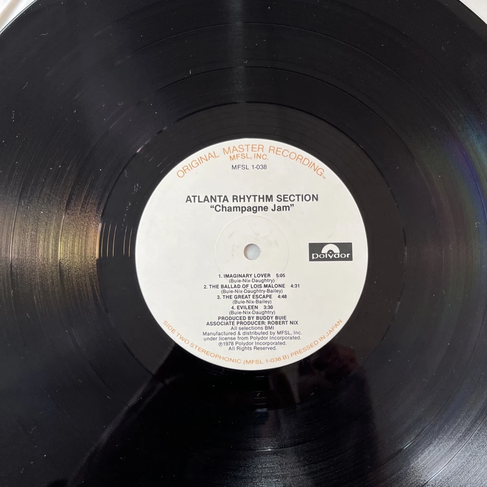 Atlanta Rhythm Section  Champagne Jam  MOFI Vinyl  MFSL 1-038  1978 - Image 4 of 4