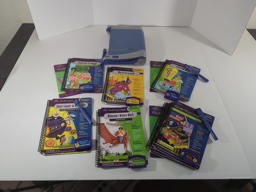 Leap Frog Quantum Pad Learning System w/Stylus Pen 6 Cartridges Tested And Works