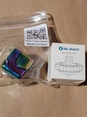 Olight Spinning Top Satin  And Fidget Spinner Rainbow Set