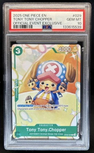 2025 One Piece Tony Tony Chopper Official Event Exclusive #OP09-029 PSA 10
