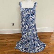 Vince Camuto women’s size petite XL blue floral maxi dress NWT Wedding Travel