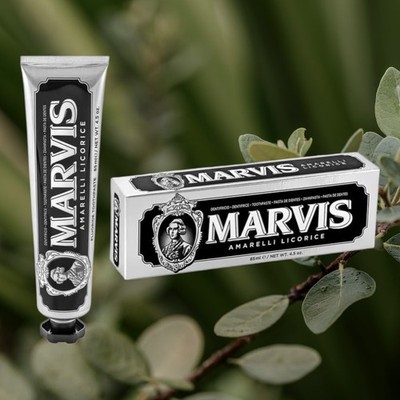 Marvis  Amarelli Licorice Mint Zahncreme mit Lakritz- und Minzaroma  85 ml