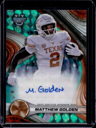 2024 Bowman Best U Matthew Golden Auto Teal Geometric Refractor #13/15