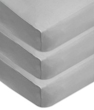 American Baby Company 3 Pack 100 Natural Cotton Fitted Crib Sheets 52 x 28 - ...